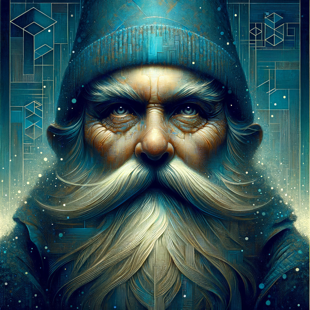 Portrait of an Elderly Man with Blue Hat and Beard