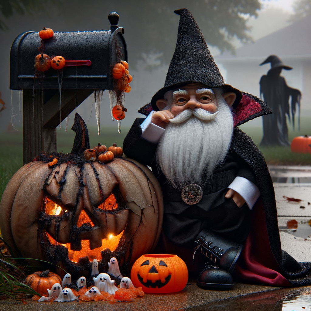 Whimsical Gnome and Spooky Halloween Decorations