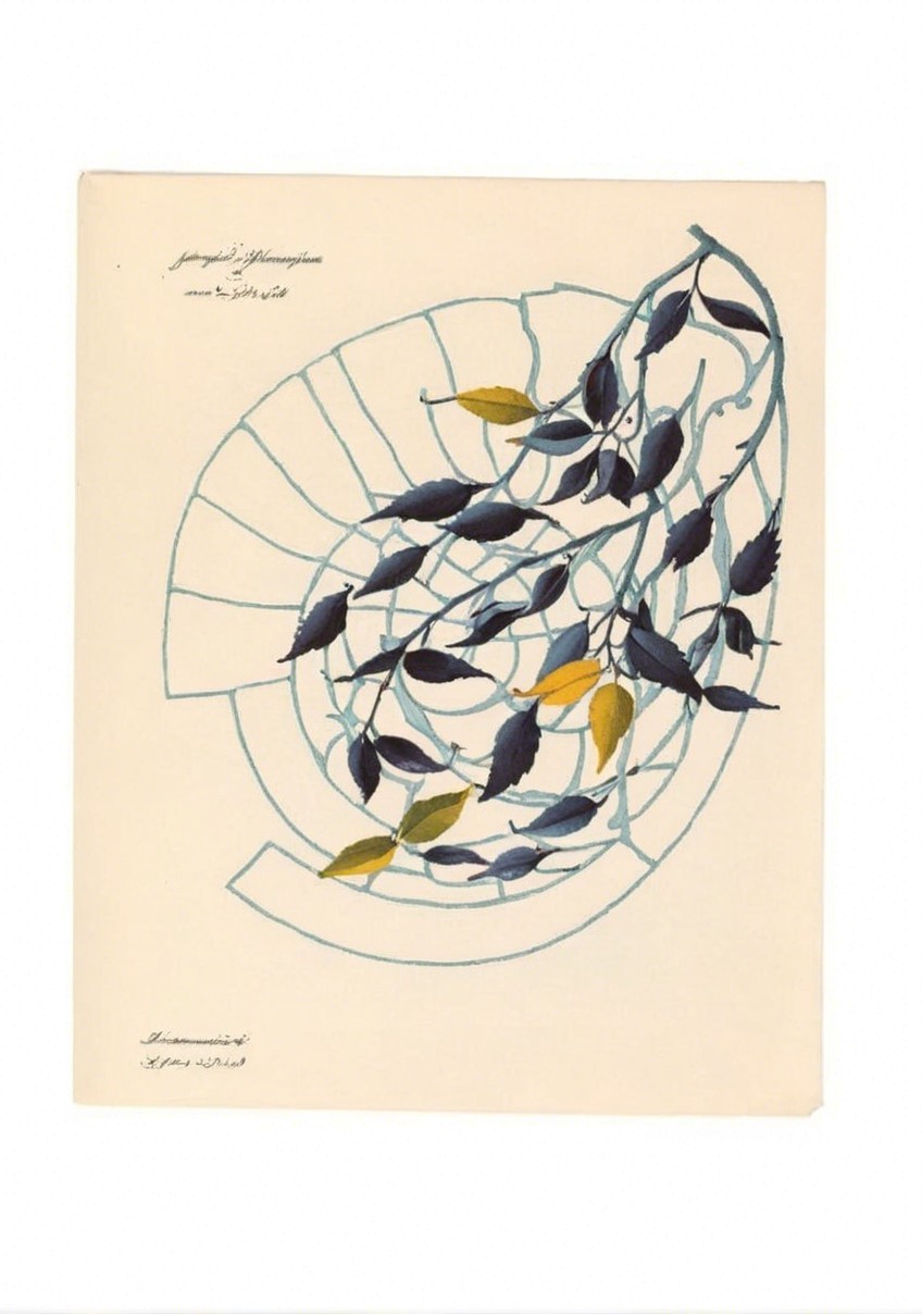 Botanical Illustration of a Graceful Vine Design