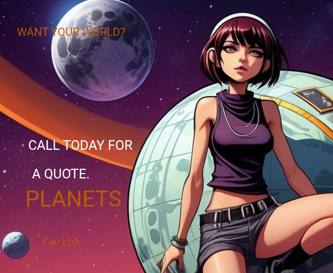 Vibrant Illustration of a Woman in Cosmic Setting