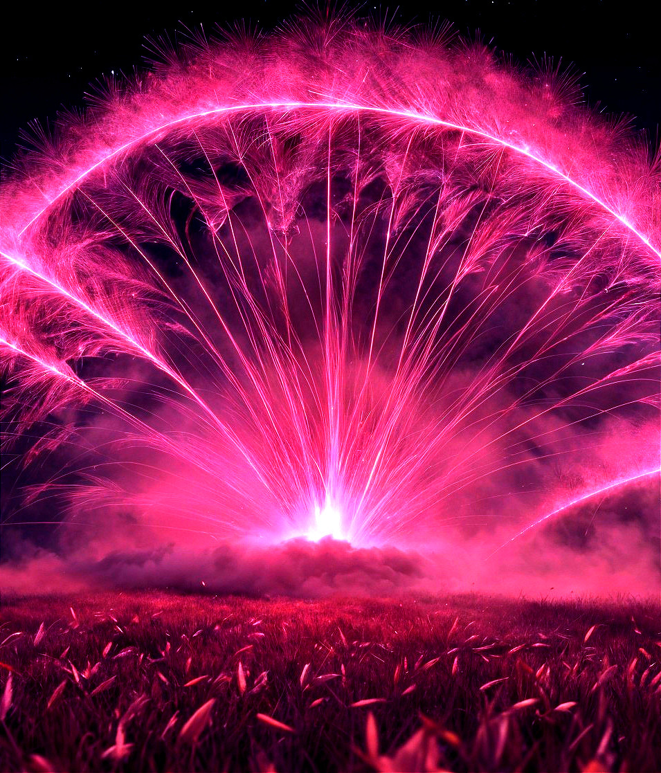 Vibrant Fireworks Create Colorful Night Sky Display