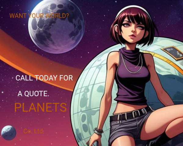Vibrant Illustration of a Woman in Cosmic Setting