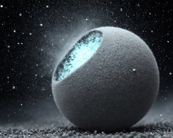 Fragmenting Sphere with Luminous Blue Core and Dust