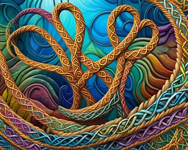 Intricate Swirling Ribbons in Vibrant Colors