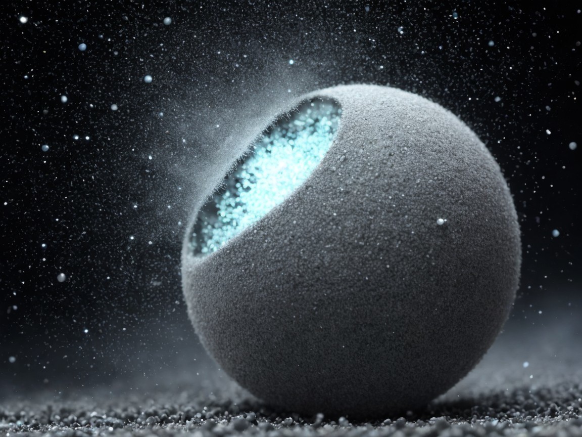 Fragmenting Sphere with Luminous Blue Core and Dust