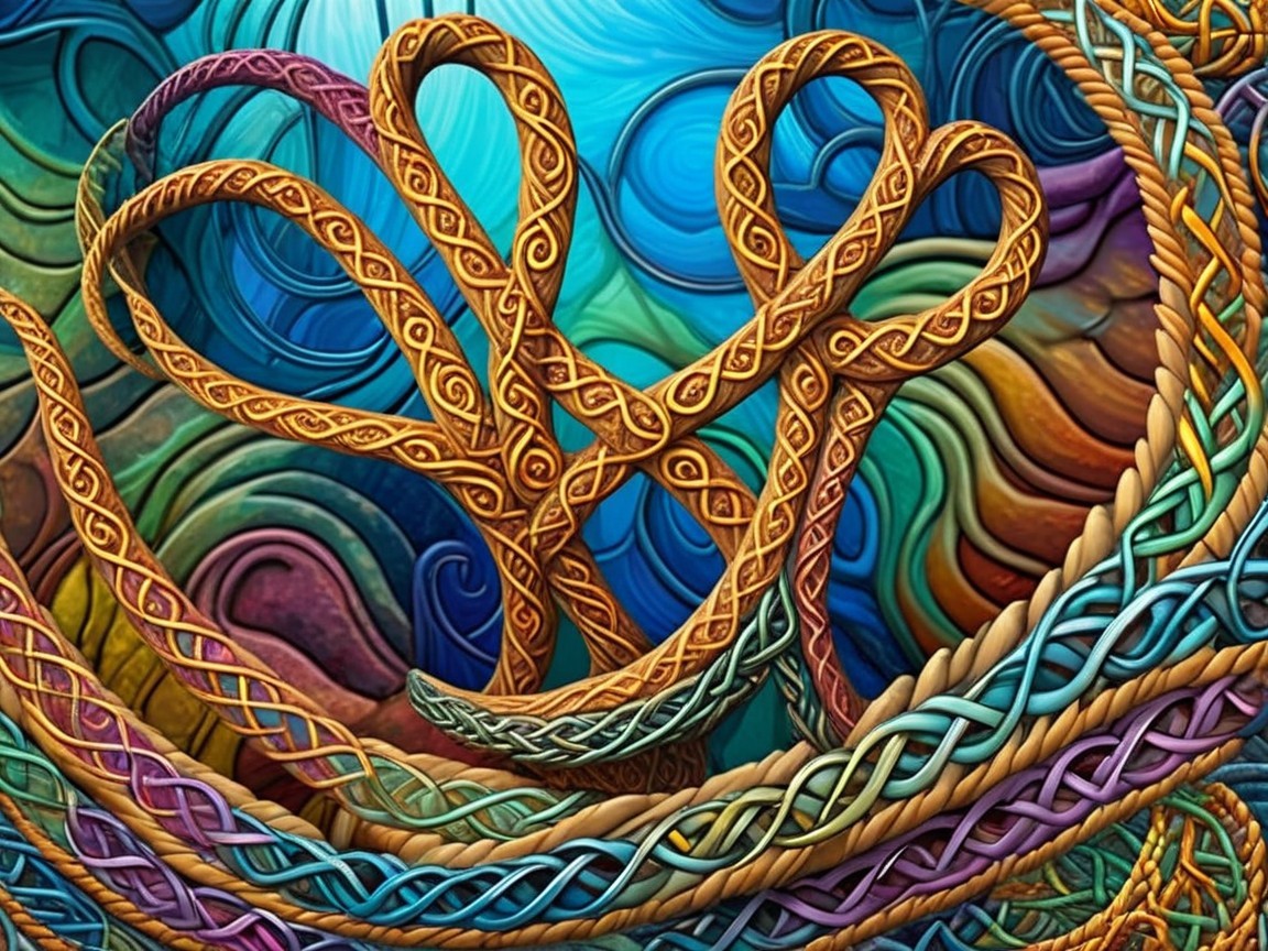 Intricate Swirling Ribbons in Vibrant Colors