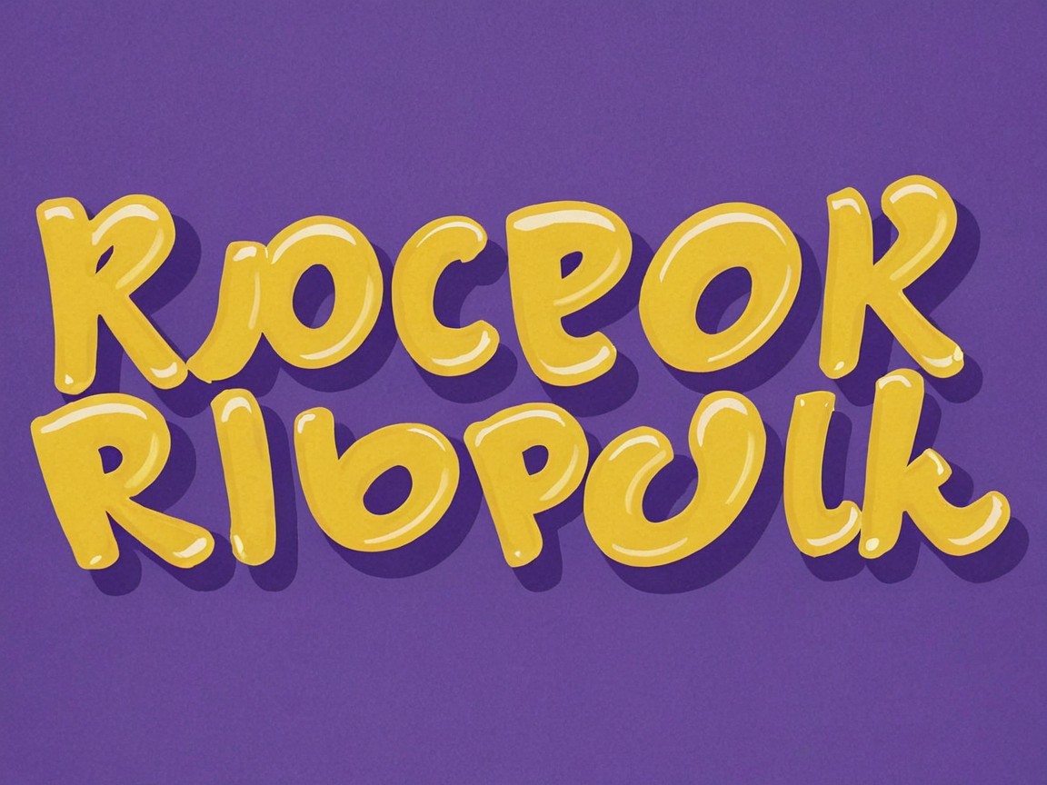 Bold Playful Typography in Yellow on Purple Background