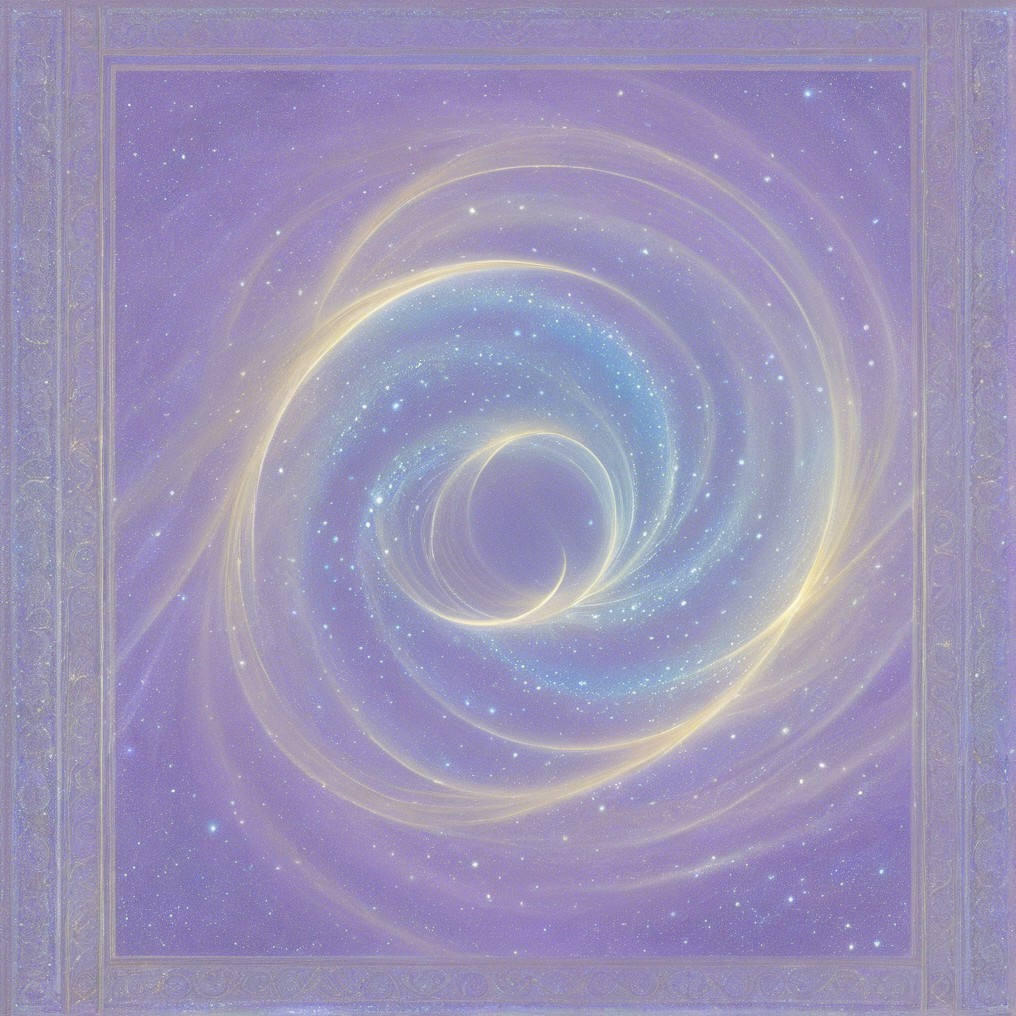 Abstract Cosmic Design with Purple and Blue Vortex