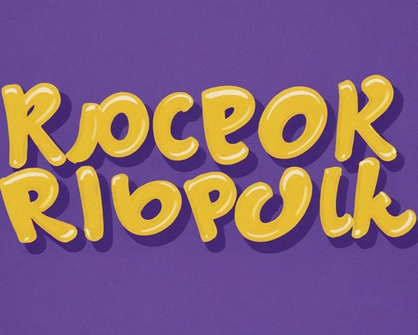 Bold Playful Typography in Yellow on Purple Background