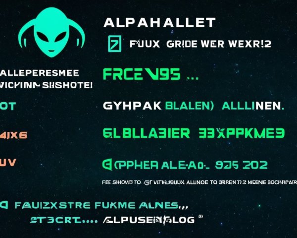 Futuristic Design with Cosmic Background and Symbols