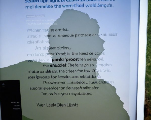 Computer Monitor Displaying Text with Light Leak Effect