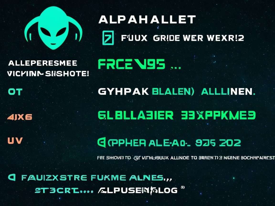 Futuristic Design with Cosmic Background and Symbols