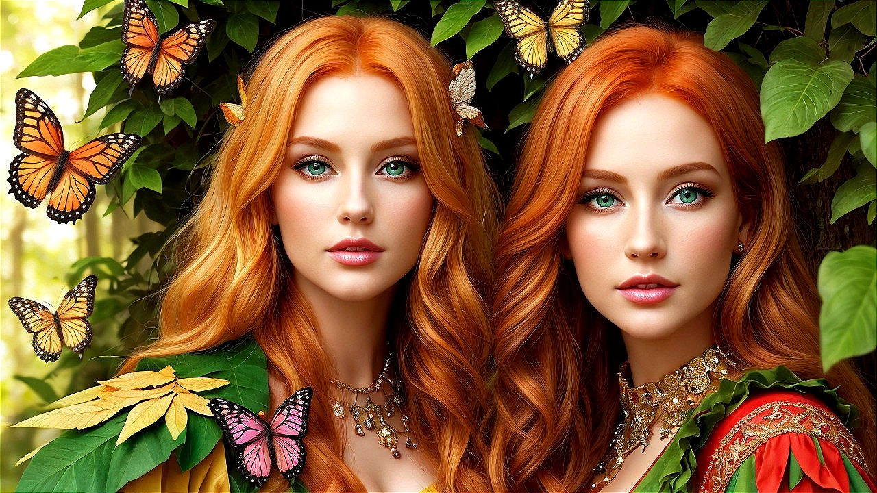 Enchanting Women in Mystical Woodland Setting