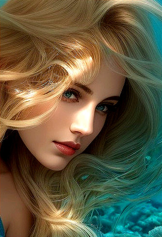 Close-up Portrait of a Young Woman Underwater