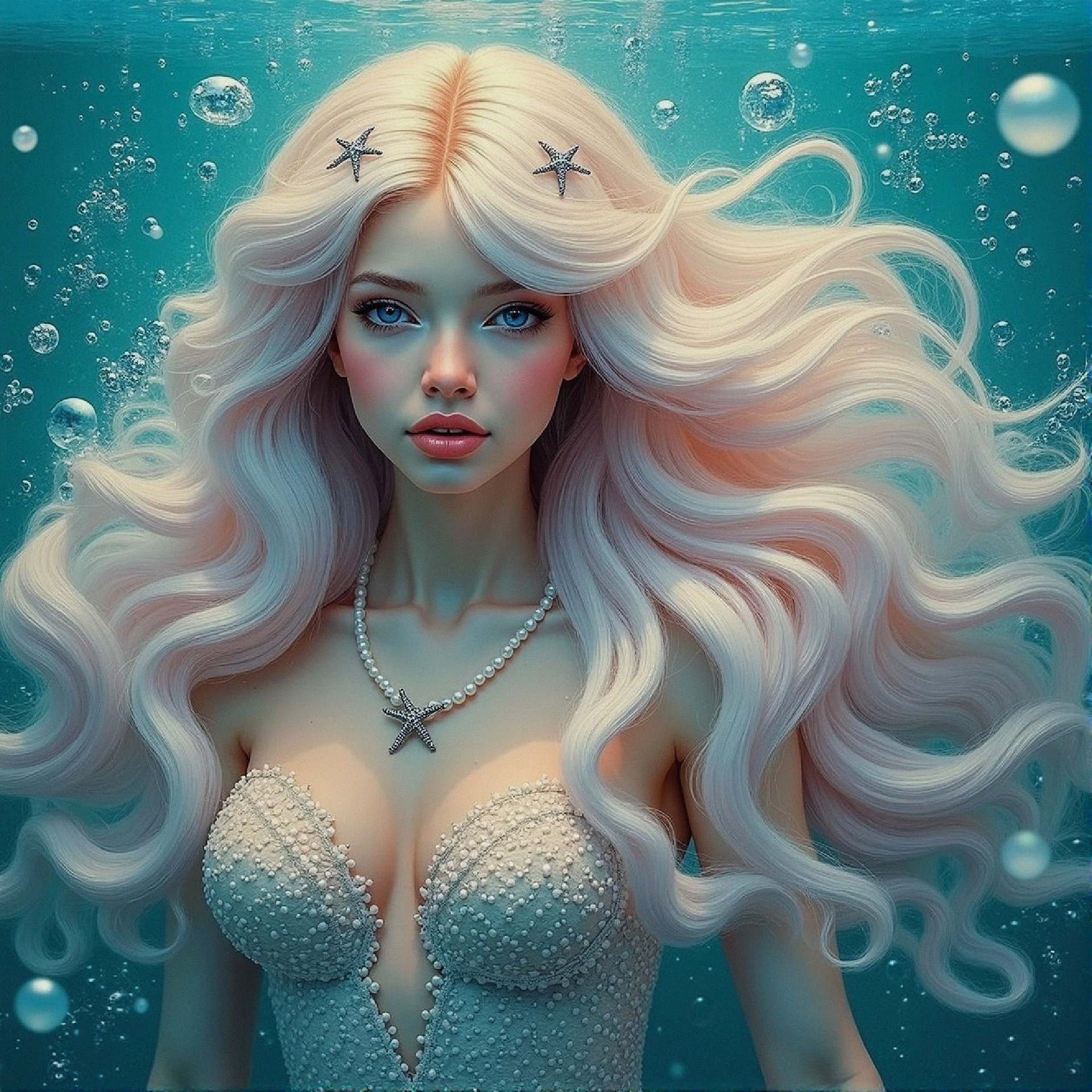 Serene Underwater Scene with Ethereal Figure