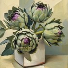 Children in Contemplation with Abstract Background