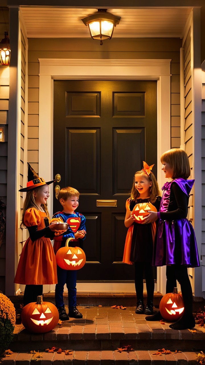 Halloween Joy: Kids in Costumes Celebrate