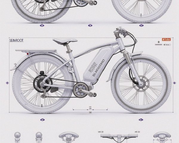 Modern Electric Bicycle Design with Dual Suspension