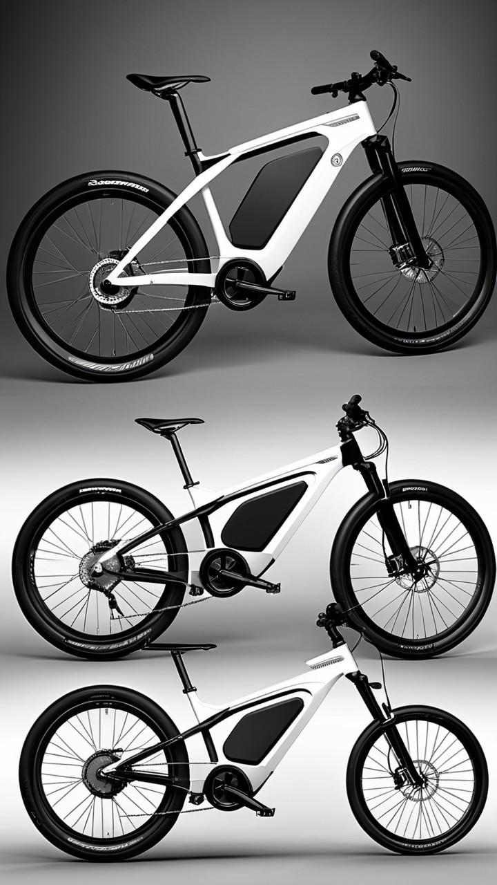 Modern Electric Bicycle with Sleek Minimalist Design