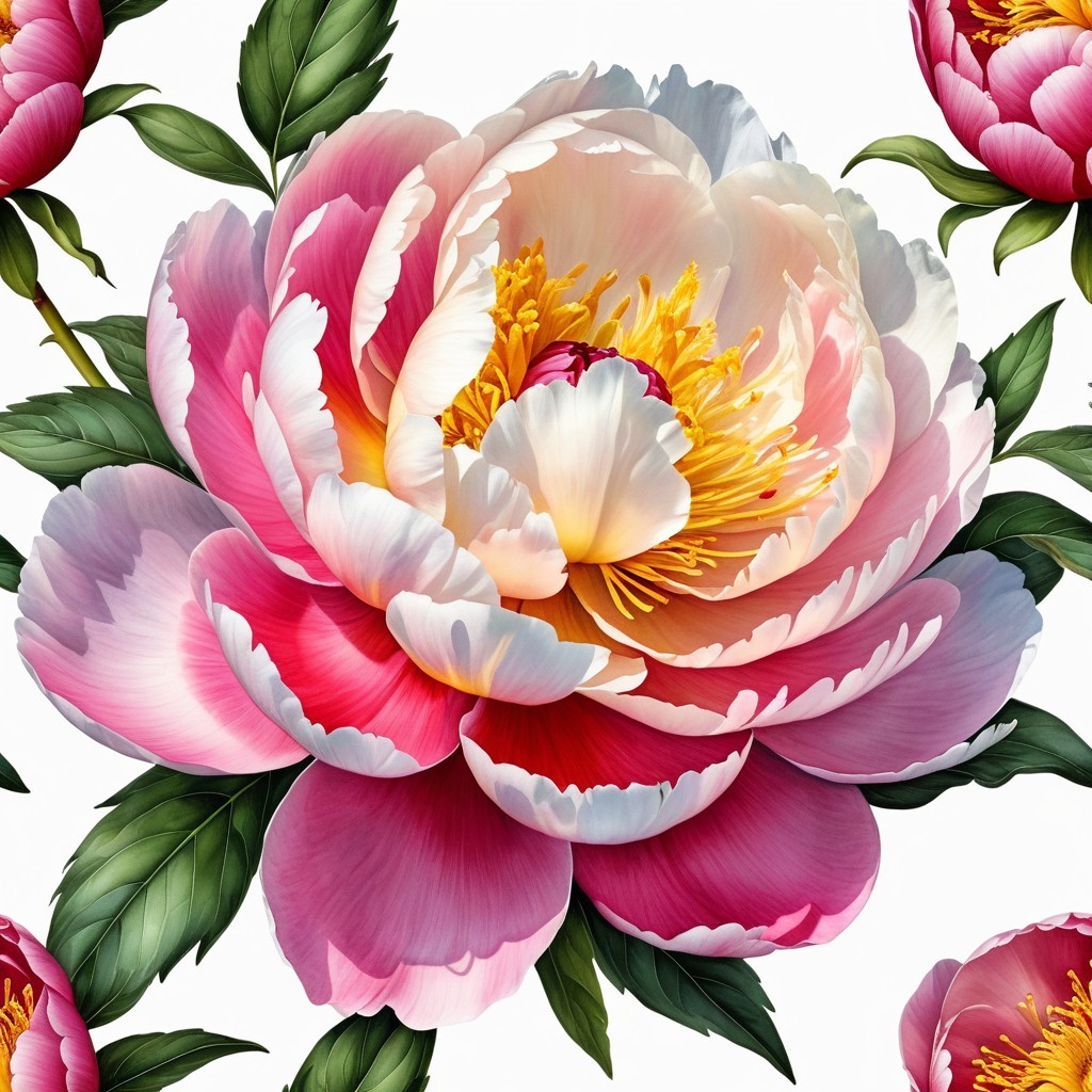 Lush Pink and White Peony Floral Arrangement Details