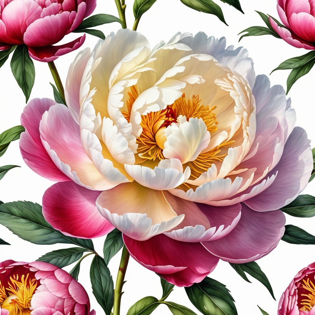 Vibrant Peony Arrangement in Pink and White Shades