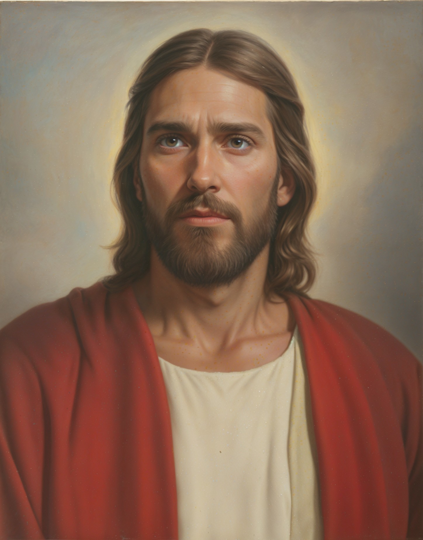 Serene Portrait of a Compassionate Man with Cloak