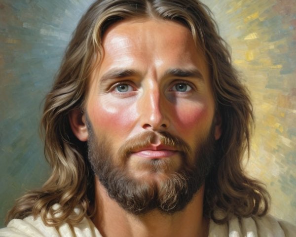 Close-up Portrait of a Compassionate Man with Beard
