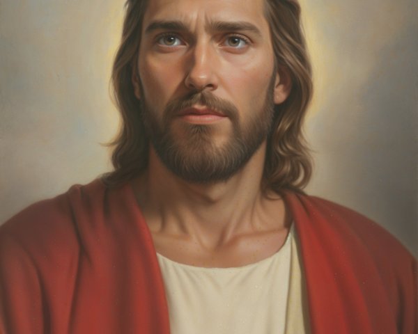 Serene Portrait of a Compassionate Man with Cloak