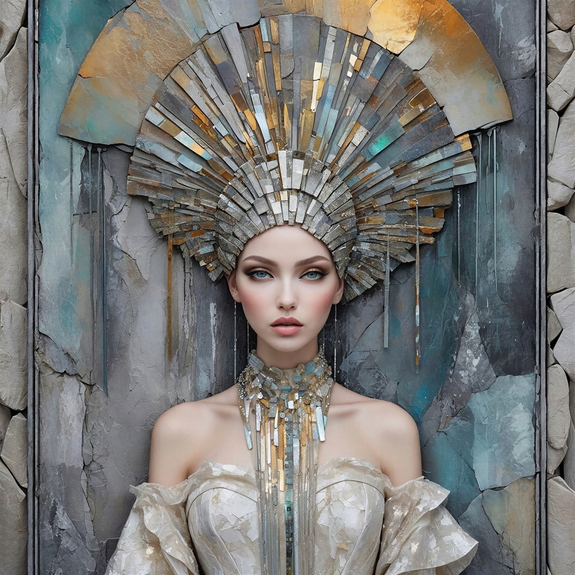 Digital Painting of Woman in Egyptian-Inspired Attire