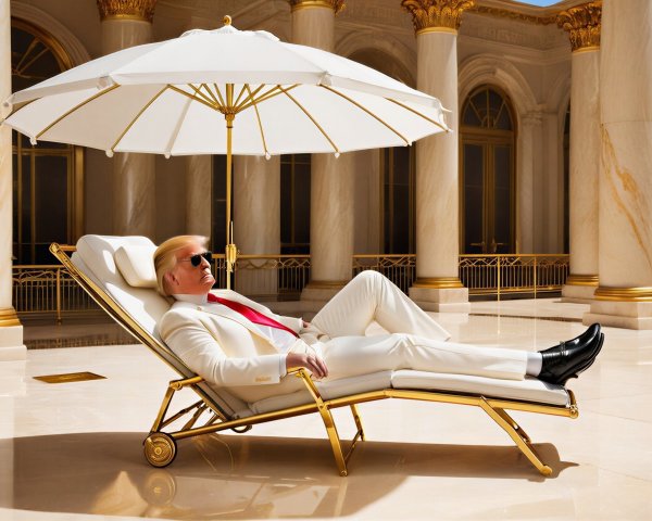 Stylish Figure in Luxury Setting with Marble Architecture