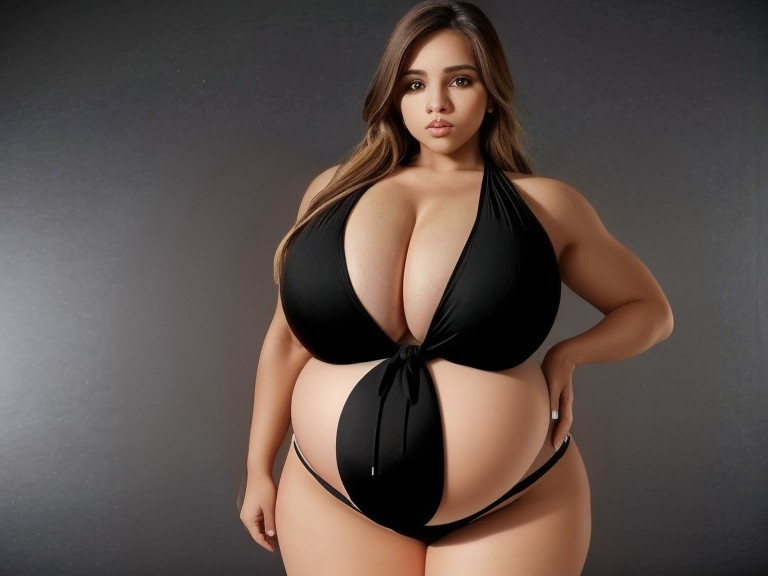 Stylish Black Swimsuit Showcasing Body Positivity