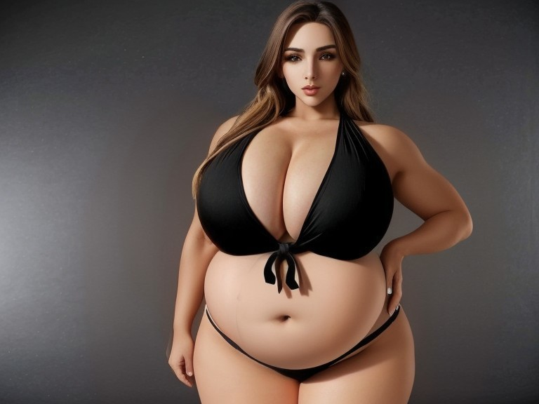 Confident Figure in Black Halter Top Against Dark Background