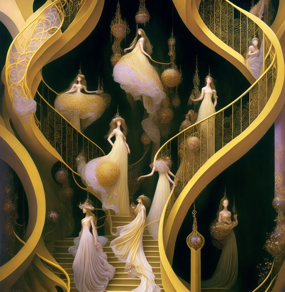 Fairy Surrounded by Ethereal Butterflies in Dreamlike Scene