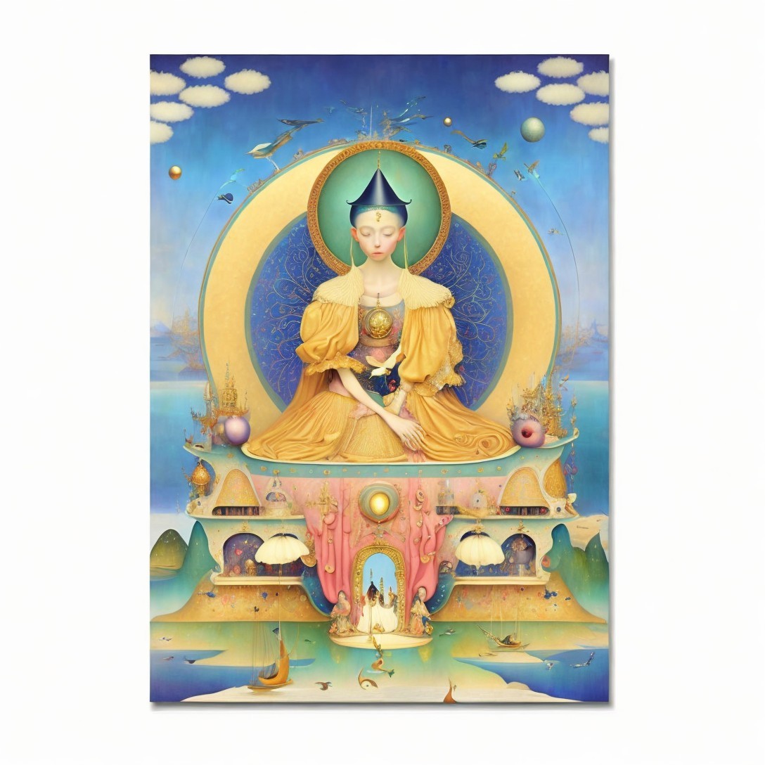 Elegant Woman in a Dreamlike Digital Painting