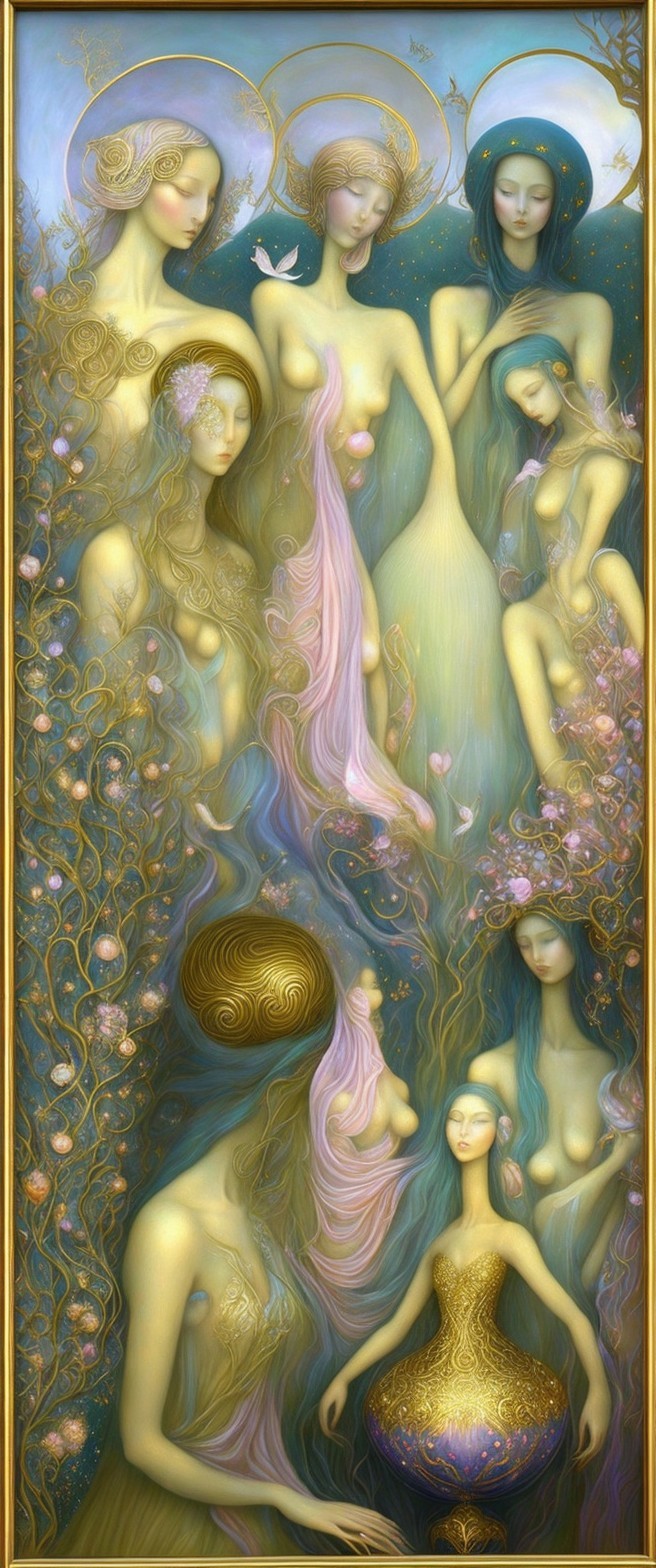Ethereal Figures Representing Nature's Elements