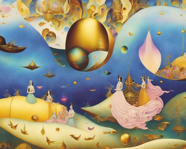 Surreal Abstract Landscape with Whimsical Forms