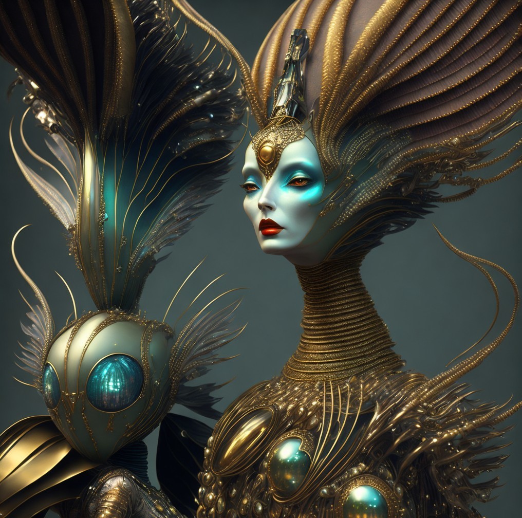 Surreal Character Design with Regal Features and Textures