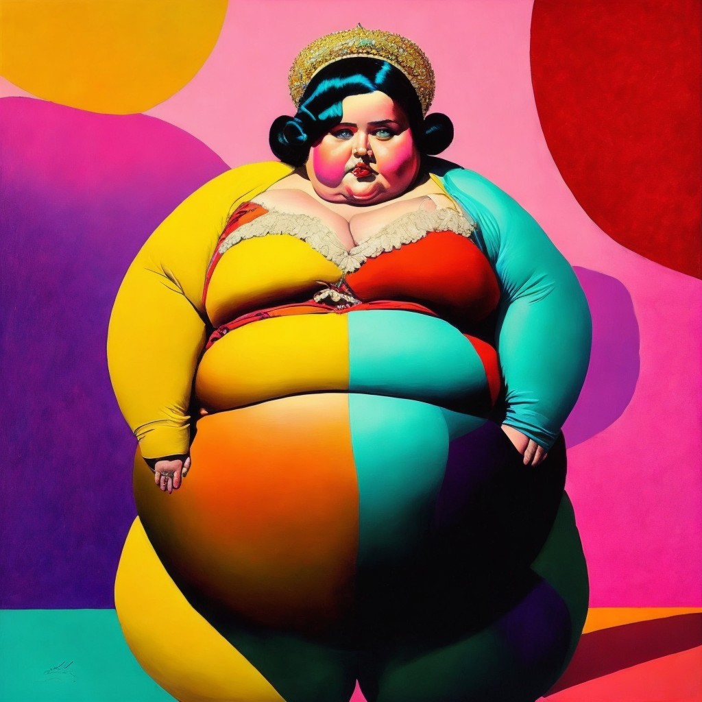 Vibrant Artwork Celebrating Body Positivity and Color