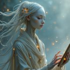 Whimsical Scene with Ethereal Figures and Animals