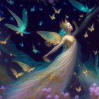 Ethereal Figures in Dreamlike Pastel Scene
