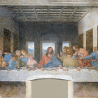 Intricate Rococo-style Painting of Grand Interior Hall