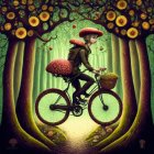 Surreal Landscape with Organic Shapes and Vibrant Colors