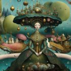Elegant Figures in Dreamlike Floral Setting