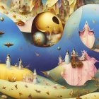 Surreal Abstract Landscape with Whimsical Forms