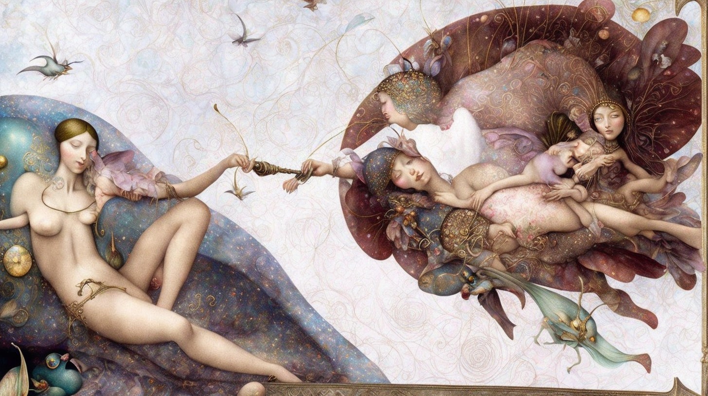 Fantastical Interpretation of The Creation of Adam
