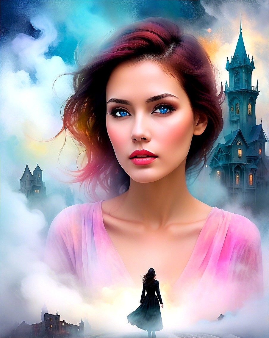 Portrait of a Young Woman in a Mystical Setting