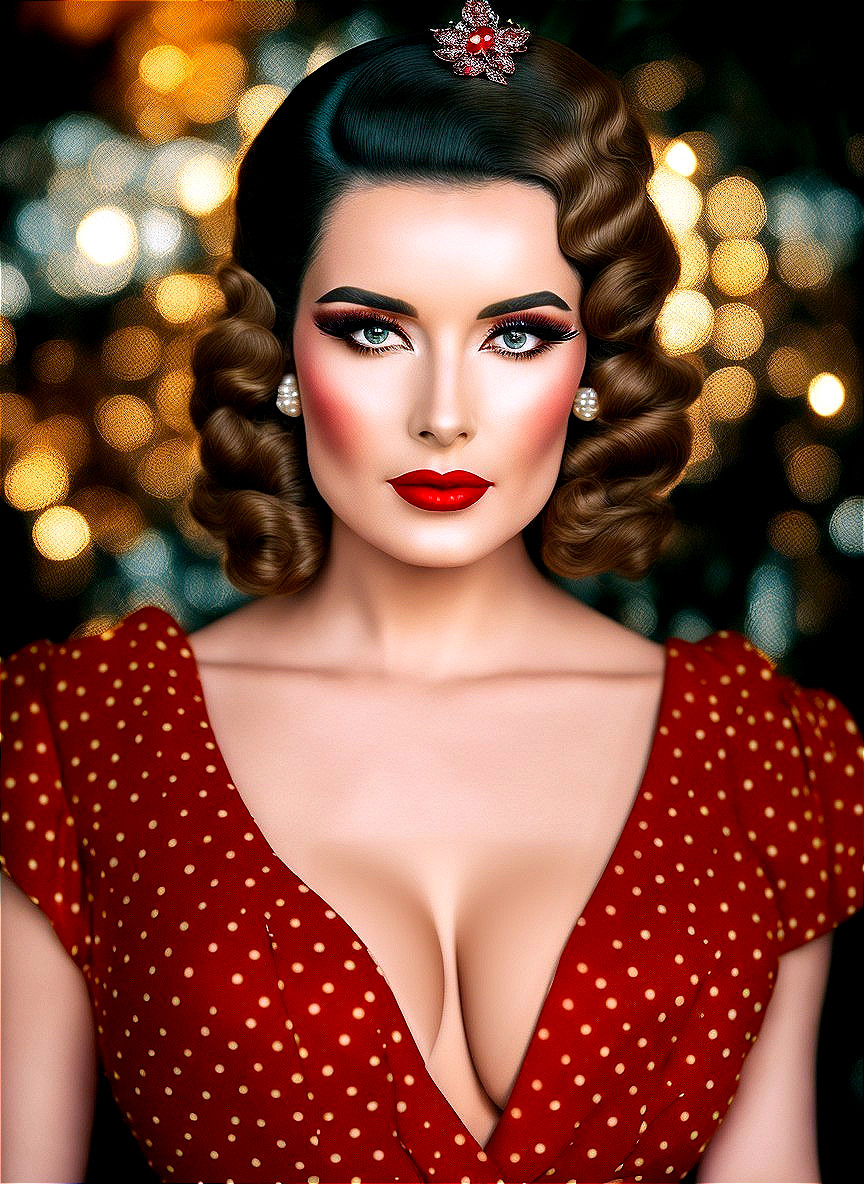 Melanie: Vintage Glamour in Red Dress