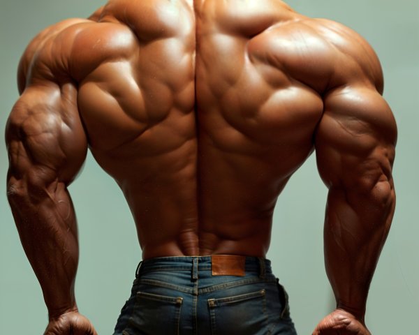 Muscular Man Showcasing Upper Body Strength and Build