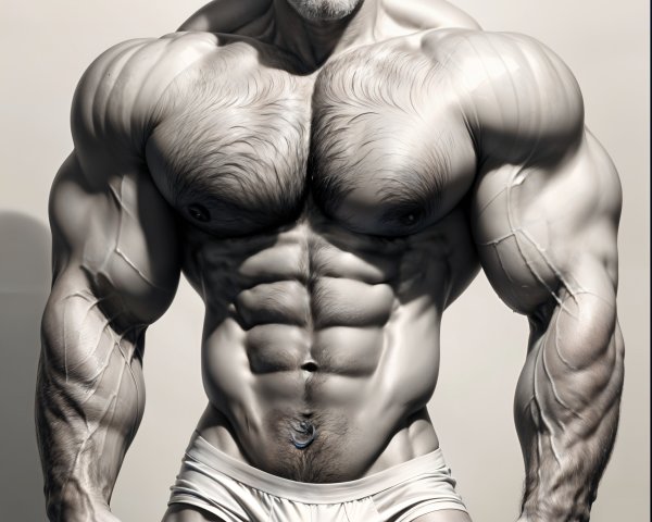 Muscular Male Figure Showcasing Strength and Fitness