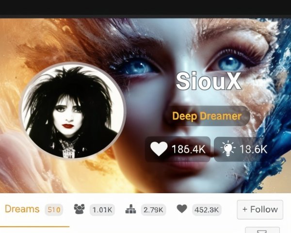 Artistic Digital Profile with Bold Colors and Textures